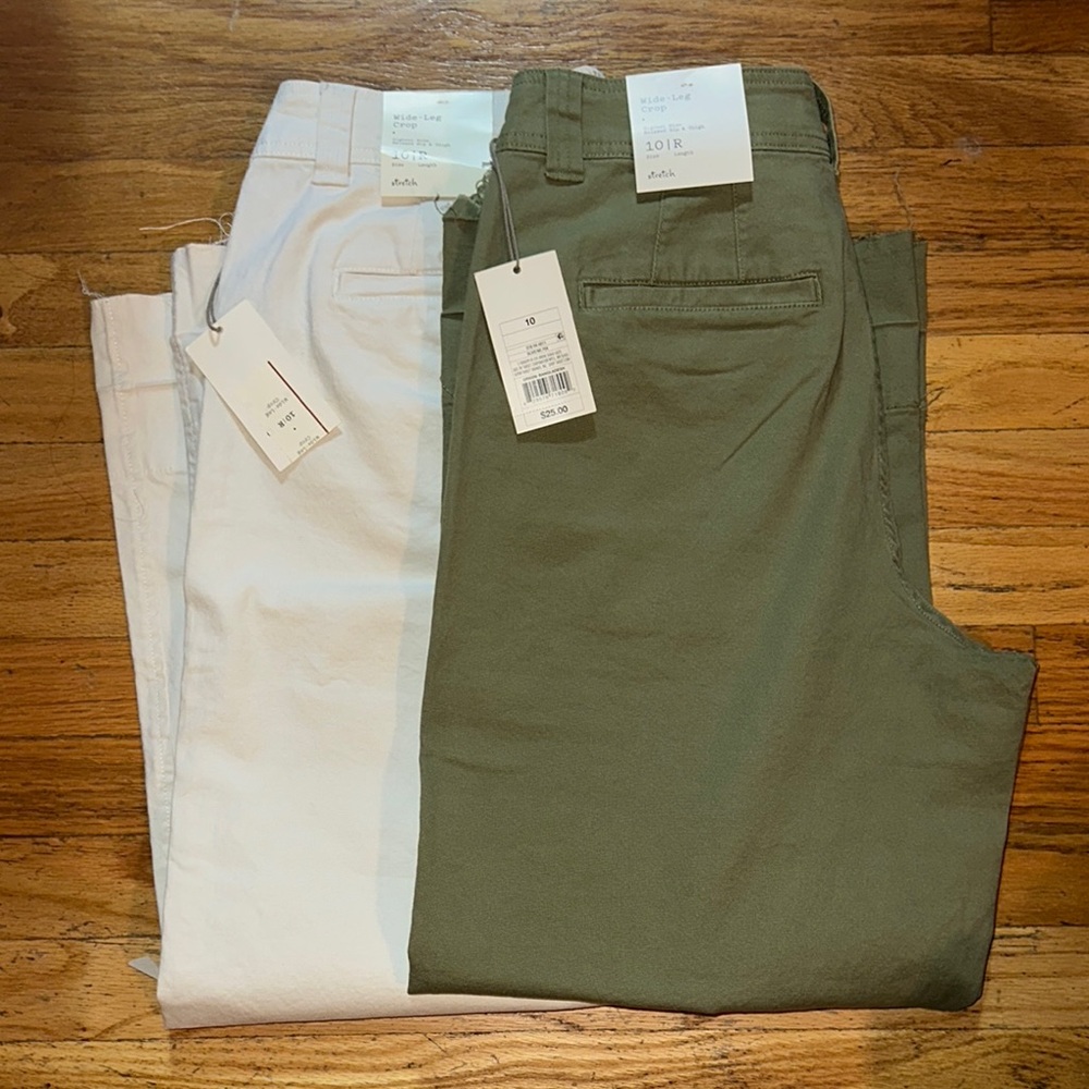 A New Day Olive and Creme Wide Leg Pants
Size 10R
Both pants included